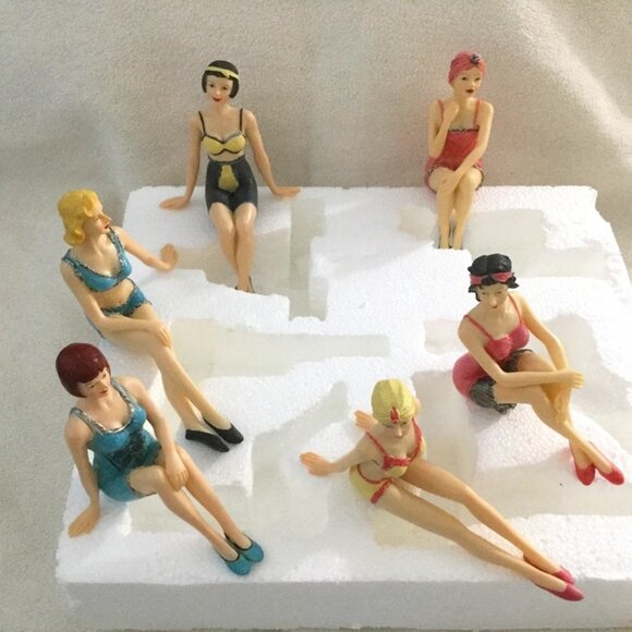 WMG Other - 6 Flapper Bathing Suit Lingerie Figurines Shelf Sitters WMG 2007